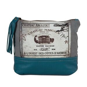 Myra Bag Blue and Gray Chateau Clutch